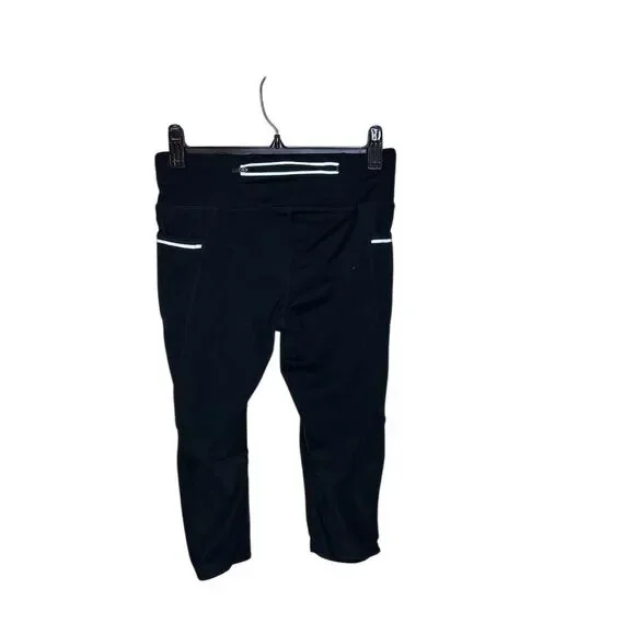 Athleta Women's XS Black Capri Leggings for Running & Yoga reflective - Picture 3 of 3